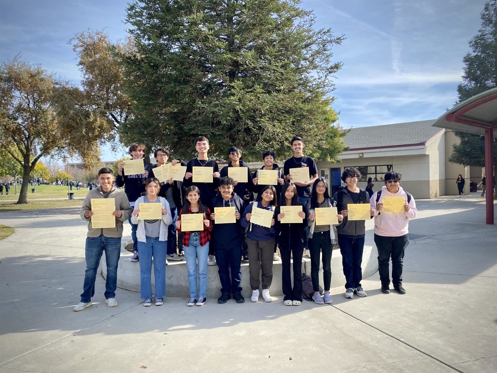Photo of student earning a certificate
