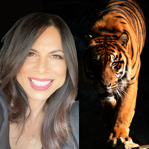 Principal with a tiger Principal with a tiger